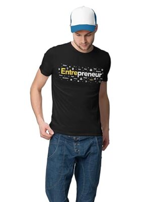Entrepreneur Motivational T-Shirt, Black, Business Mindset Graphic Design, Startup Vibe