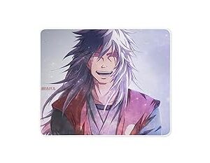 Anime Gaming Mouse Pad, Japanese Manga Character Design, Purple and Red Art